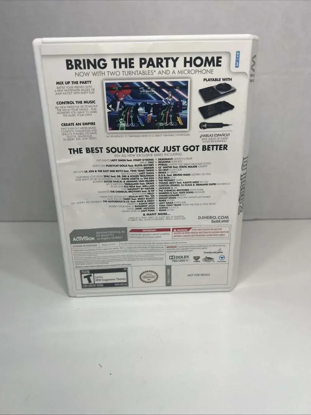 DJ Hero 2 (Nintendo Wii, 2010)